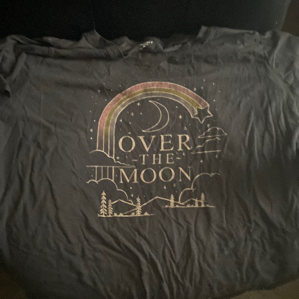 Blues over the moon shirt short sleeve 2x